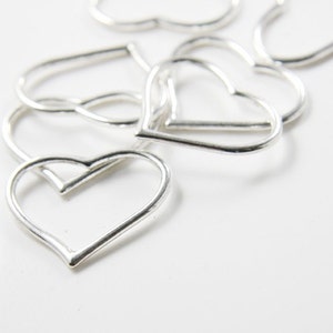 12 Pieces Oxidized Silver Tone Base Metal Charms-Heart 28x23mm (12980Y-D-179)A10