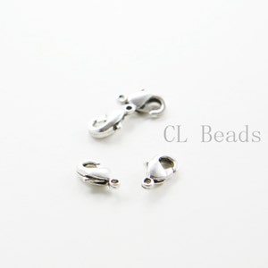 10 Pieces Oxidized Silver Plated Brass Base Lobster Clasps-12mm (322C-I-9A)