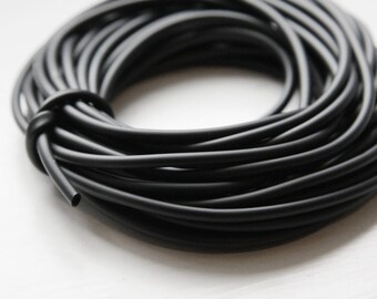 5 Meters Beadalon Rubber Tubing Cord 2.5mm - Black (4003)
