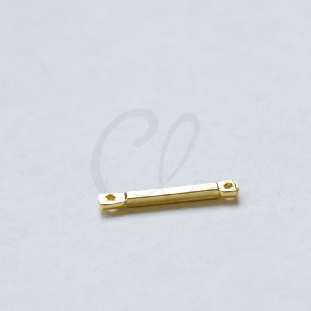 2 Pieces Premium Gold Plated Brass Base Connector Link Bar Etsy