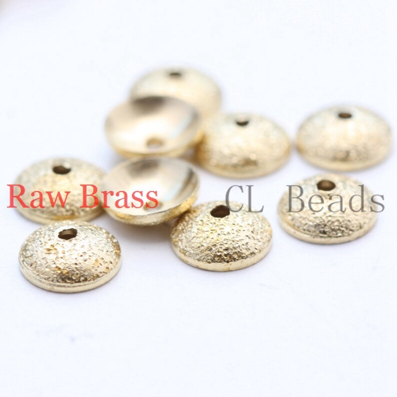 100 Pieces Raw Brass Bead Caps Stardust 6mm 1747CU32 Etsy