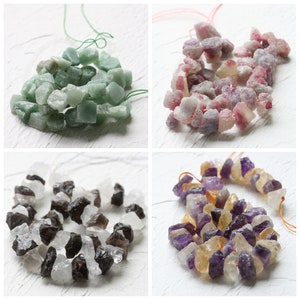 Full 15.5 Inches RAW Natural Semi Precious Stone - Nugget 15~20mm (G286-2)