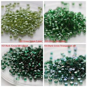 5 Grams Japanese Miyuki Cube Glass Beads 1.8mm C5 image 6