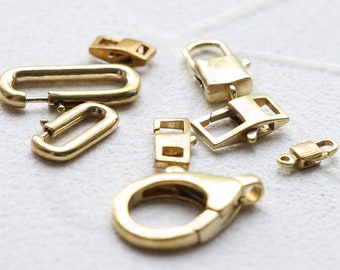 Solid Raw Brass Clasp - Varies Shapes