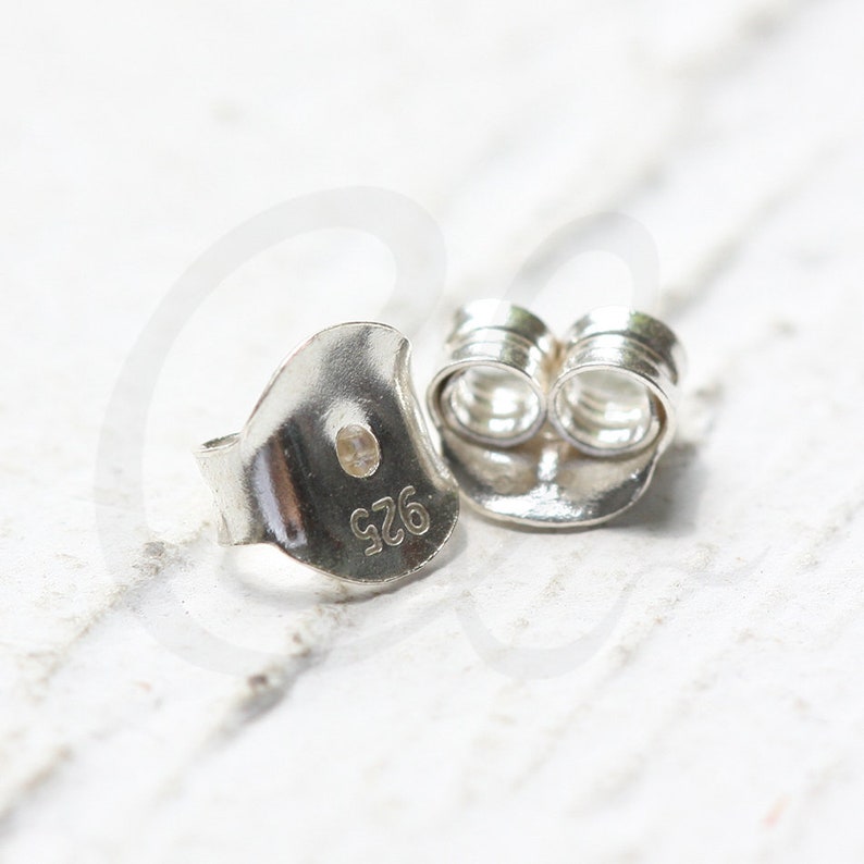 One Piece Solid 925 Silver Sterling Earring Findings SS018 Earring Backing Butterfly Backing