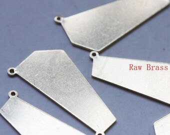 8pcs Raw Brass Irregular Link - 33x16.5mm (3087C-M-311)