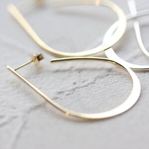 2 Pieces (One Pair) Premium Plated Brass Hammered Earring Post - 42x28mm (4587C)