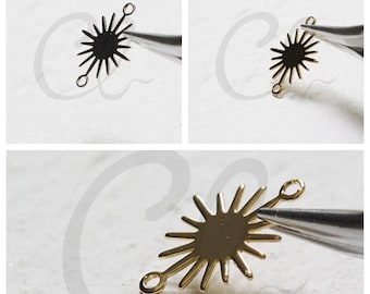 Solid Brass Sun Connector - 18x13mm (4152C)