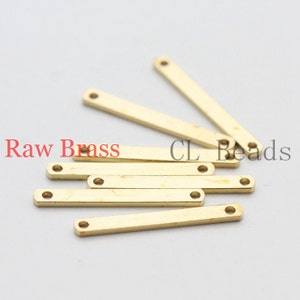 80 piezas Raw Brass Link - Etiqueta - Barra 18.5x2mm (1800C-U-59)