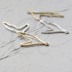 Solid Brass Fish Tale Charm - 28x16mm (4512C)