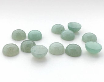 12 Pieces Natural Aventurine Stone Cabochons-8mm (08AVEN) (B-5-9)
