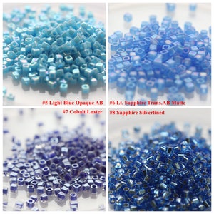 5 Grams Japanese Miyuki Cube Glass Beads 1.8mm C5 image 2