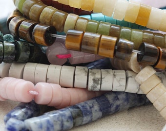 One Strand (110 Pieces) Semi-Precious Stone Heishi Beads - 6x3mm (G334A)