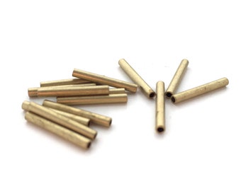 60 Pieces Raw Brass Tube 2x15mm with ID 1.4mm  (1687C-T-7)