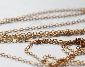 6 Feet Raw Brass Chains - Flat Oval 1.34x1mm (220SF)