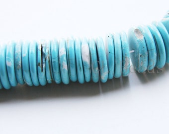 One Strand (16 Inches) Turquoise Heishi Beads - 19.5x2.7mm (72)