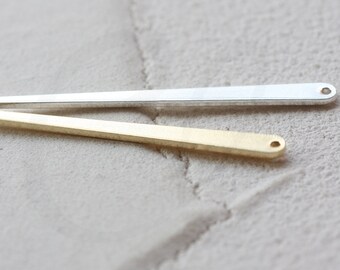 Solid Brass Spike - Pin -  Charm - 50x4mm (4465C)