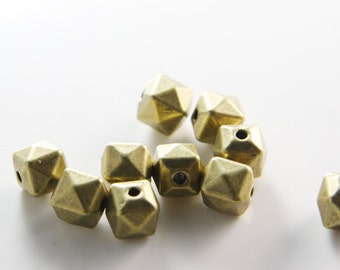 400 Pcs Raw Brass Spacers – Faceted Round 2mm, Jewelry Making