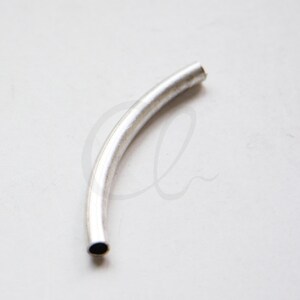 2 Pieces Oxidized Silver Plated Brass Base Tube 5x60mm with ID 4mm  (307C-R-6)