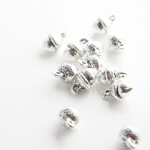 12 Pieces Oxidized Silver Tone Base Metal Charm - Acorn 15x10mm (4332Y-B-174)A39
