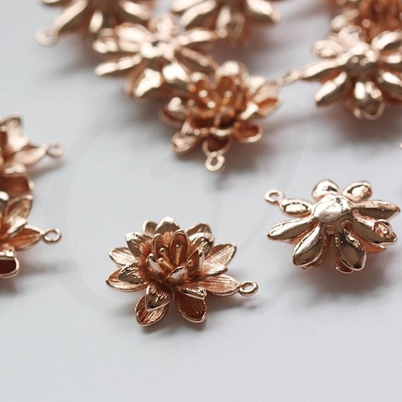 One Piece Premium Rose Gold Plated Brass Base Charm - Link