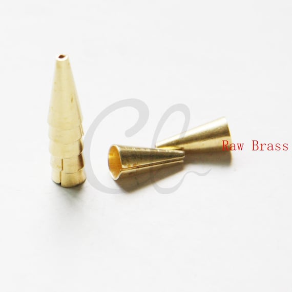 100 Pieces Raw Brass Bead Caps 1869C-U-24 10mm