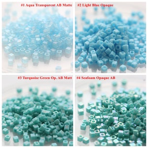 5 Grams Japanese Miyuki Cube Glass Beads 1.8mm C5 image 1