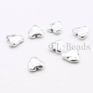 10 Pieces Zinc Based Based Alloy Spacer Textured Heart 10.5x10mm 26528Y Oxidized Silver