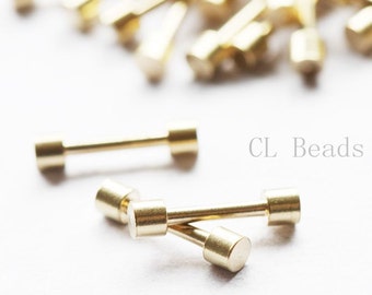 60 Stück Raw Brass Bar für Geflecht Schmuck - Freundschaft Geflecht Armband - 13,2x3x2,5 mm (506C-I-67X)