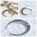 Solid Brass Moon - Crescent - Pendant  28.5x27.5mm (3879C-V-240)