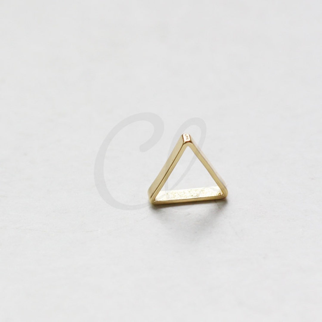 Chapado en Laton ゴールド　Mgs-23 2 piezas Premium chapado en oro latón base marco triángulo