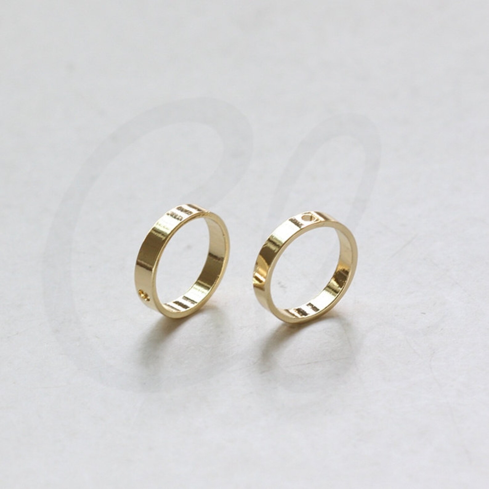 4 Pieces Premium Gold Plated Brass Base Round Frame Round Etsy