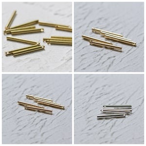 Solid Brass Round Bar Charm - 2x20mm (4224C)