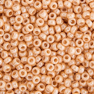 10 Grams Japanese Miyuki 8/0 Seed Bead - Beige Glazed Luster - 3mm (8M2-800593-Q-22)