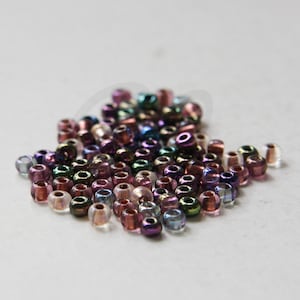 10 Grams Czech Rocailles Preciosa 6/0 Seed Beads - Metallic Iridescent Multi - Size 6 (6C2-0096-Q-713)