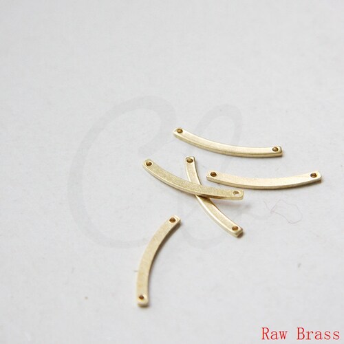 60 Pieces Raw Brass Connector Link Bar 40x1.2mm Etsy
