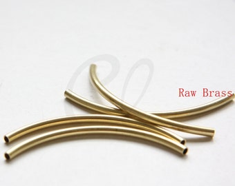 10 Pieces Raw Brass Tube 3x60mm with ID 2.5mm  (309C-W-380)