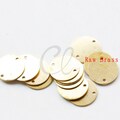 40 Pieces Raw Brass Flat Disc Link - 12mm (2035C-F-531)