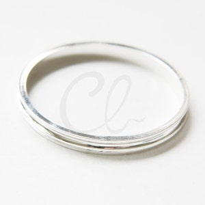One Piece Premium Silver Plated Brass Base Ring - Blank Loop for Beading - Link - Ring - 60x6mm (1925C-W-20)