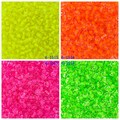 20 Grams Preciosa Czech 6/0 Seed Beads - Crystal Neon Colorlined-Size 6 (6C2) Ship from Canada