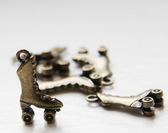 20 sztuk zawieszek z metalu bazowego w kolorze antycznego mosiądzu - rolki 21 x 12 mm (1536Y-B-27B)A24