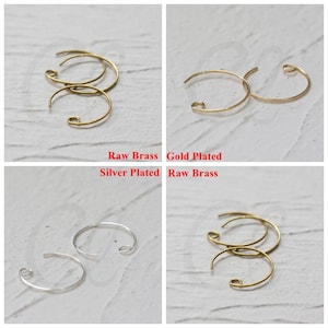 Brass Base Earring Hooks - Earring Wire - 18mm (4016C)