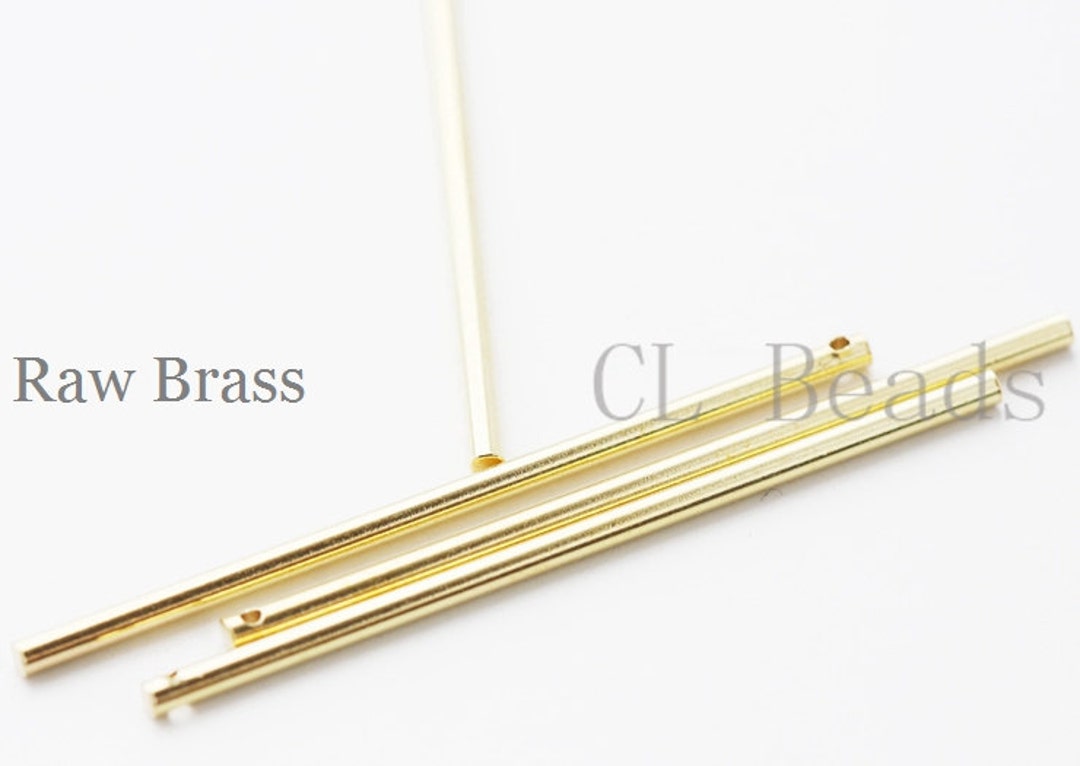 10 Pieces Raw Brass Long Bar - Stick 2x51mm (1714C-T-77) - Etsy