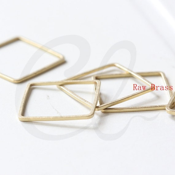 20 Pieces Raw Brass Triangle Link 16x25mm 2005C-F-503