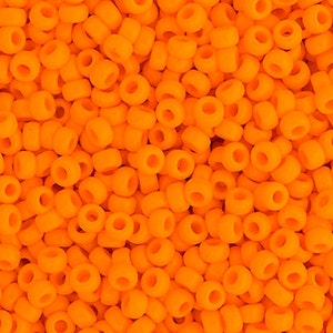 10 Grams Japanese Miyuki 15/0 Seed Beads - Orange Mandarin Opaque - 1.5mm (15M1-150405-Q-115)