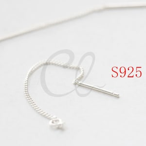 2 Pieces (1 Pair) Sterling Silver Earring Thread - Earring Line (P135A-I-472)