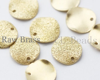 40 Pieces Raw Brass Waved Stardust Disc - 10mm (1706C-T-74)