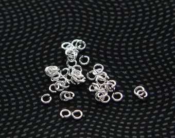 2 Grams Bright Silver Plated  Brass Jump Rings-3.2mm (22 Gauge) (1952C-I-112J)