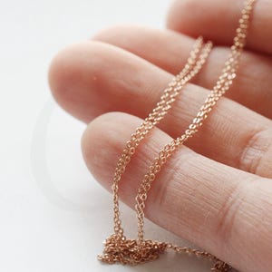 3 Feet Premium Rose Gold Plated Brass Base Chains - Flat Oval 1.45x1.16mm (225SF10)
