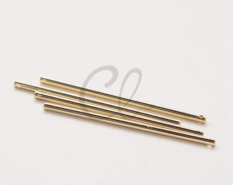 Jednoczęściowa, mosiężna, pozłacana podstawa, długi pręt - patyk 2 x 51 mm (1714C-T-296)